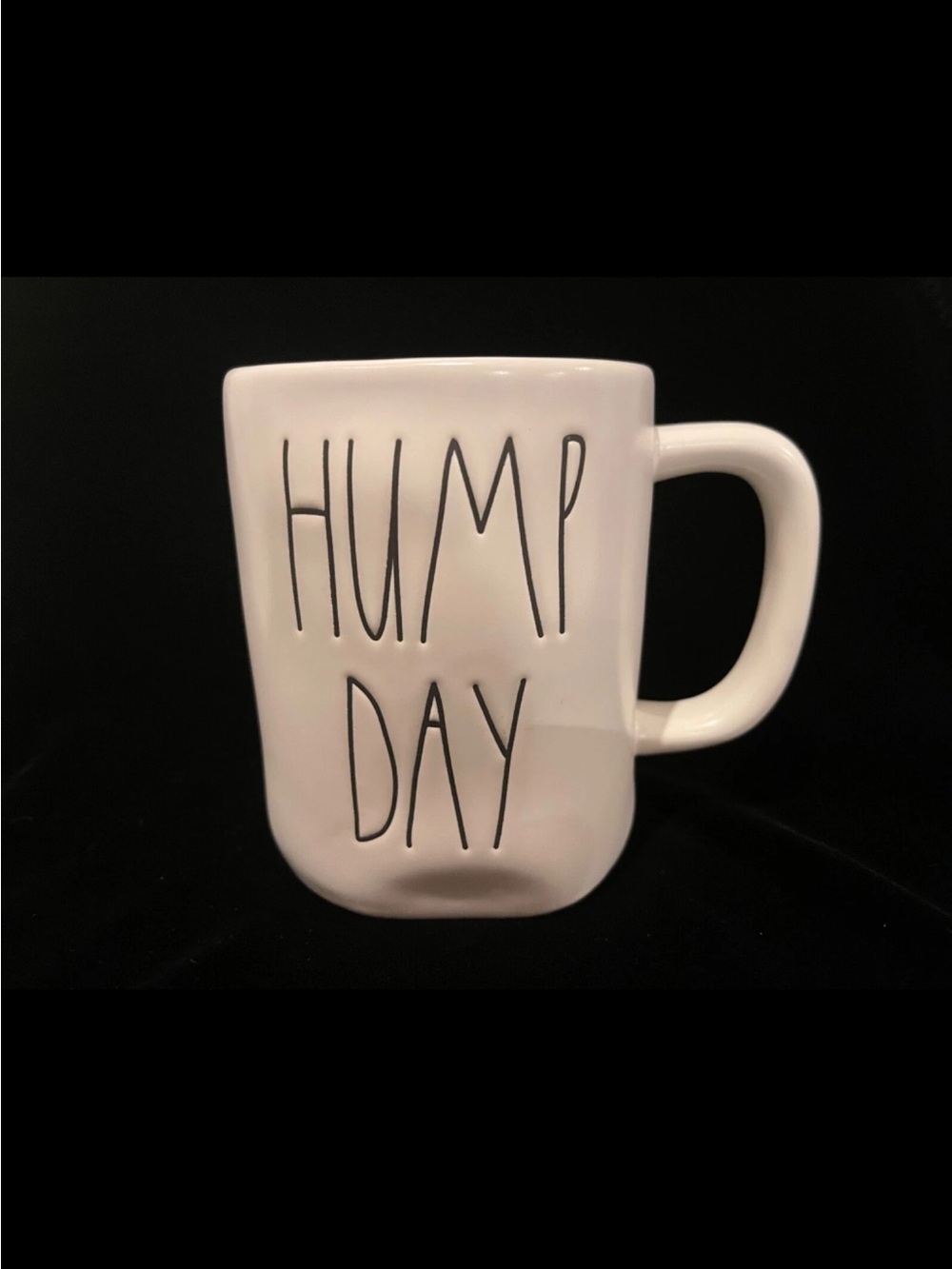 Rae Dunn White 'HUMP DAY' Ceramic Mug